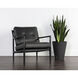 Gilmore Black / Black Leather Lounge Chair